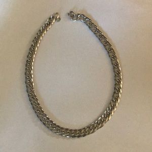 Silver chain link necklace 18”